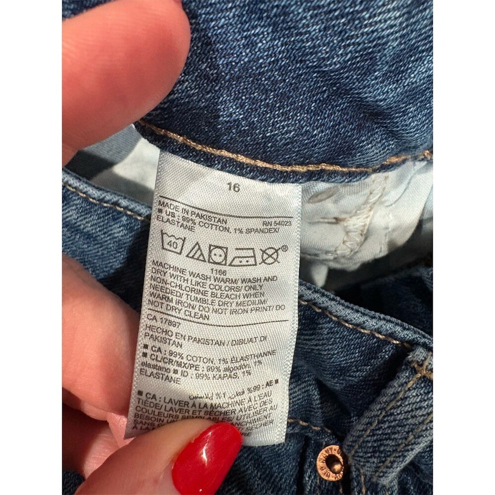 Old Navy OG Straight Jeans Womens Size 16 Blue Medium Wash High Rise - Picture 10 of 10